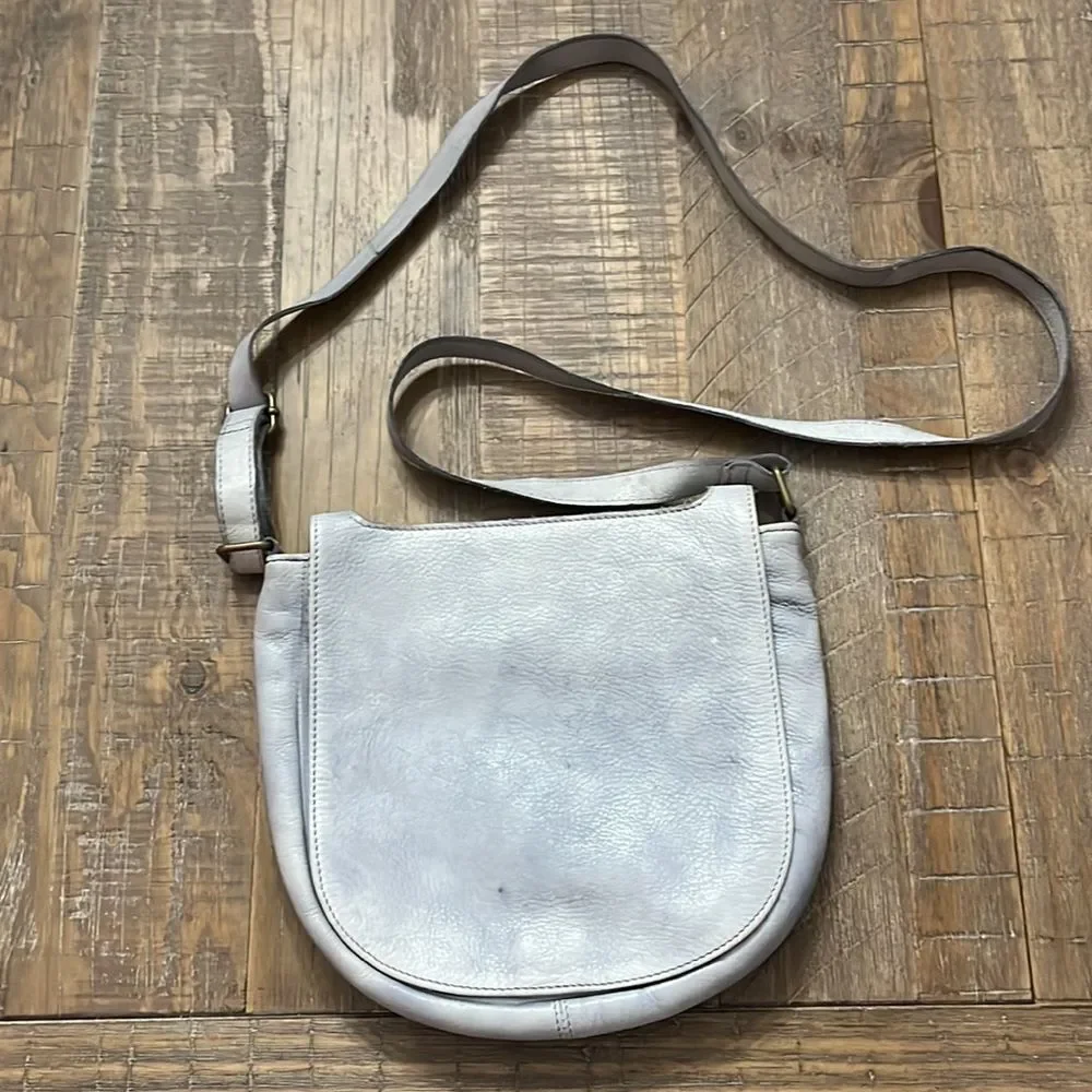 Latico Blue Leather Cross Body Bag